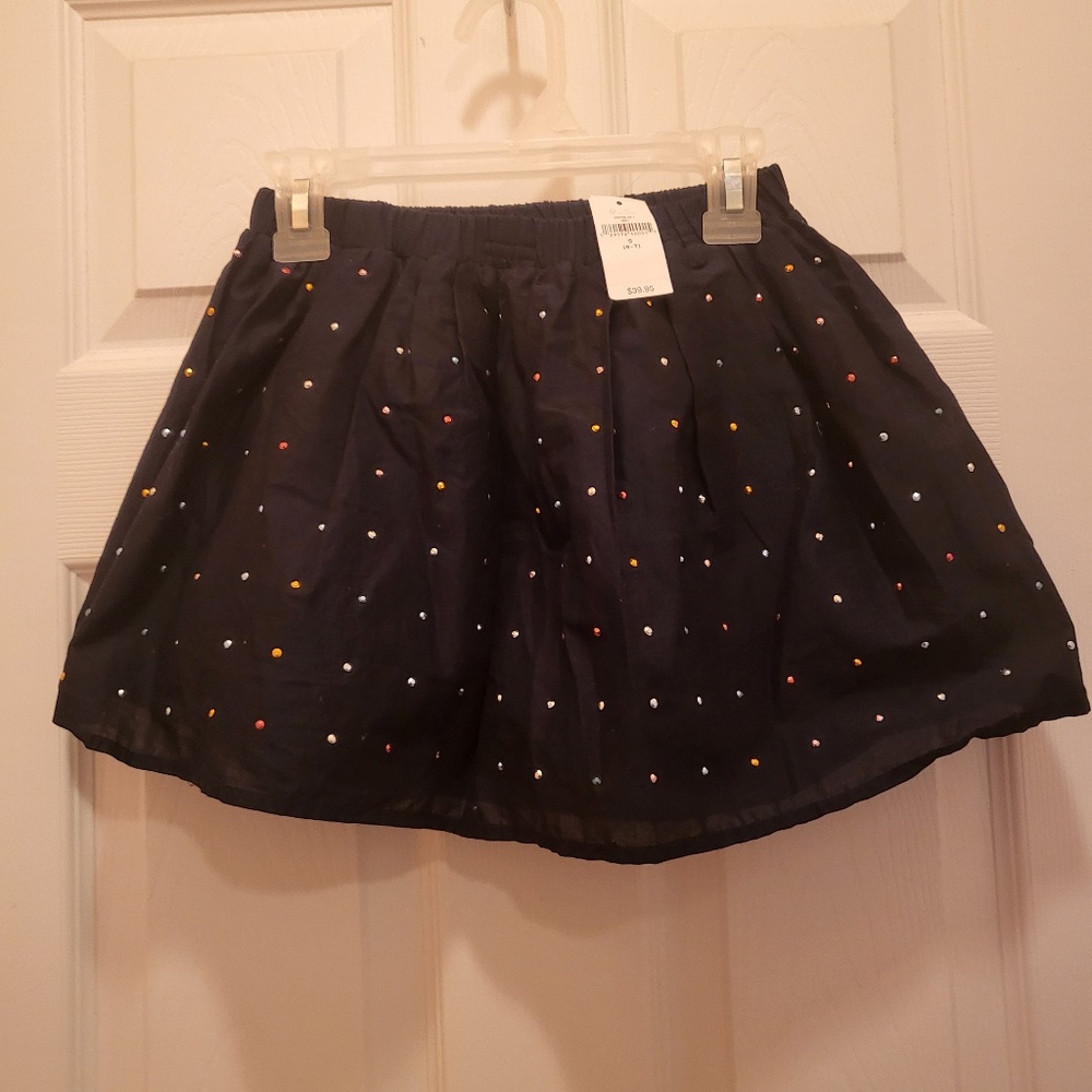 Gap multi-rhinestone navy mini skirt